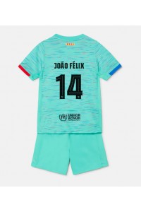 Barcelona Joao Felix #14 Jalkapallovaatteet Lasten Kolmas peliasu 2023-24 Lyhythihainen (+ Lyhyet housut)